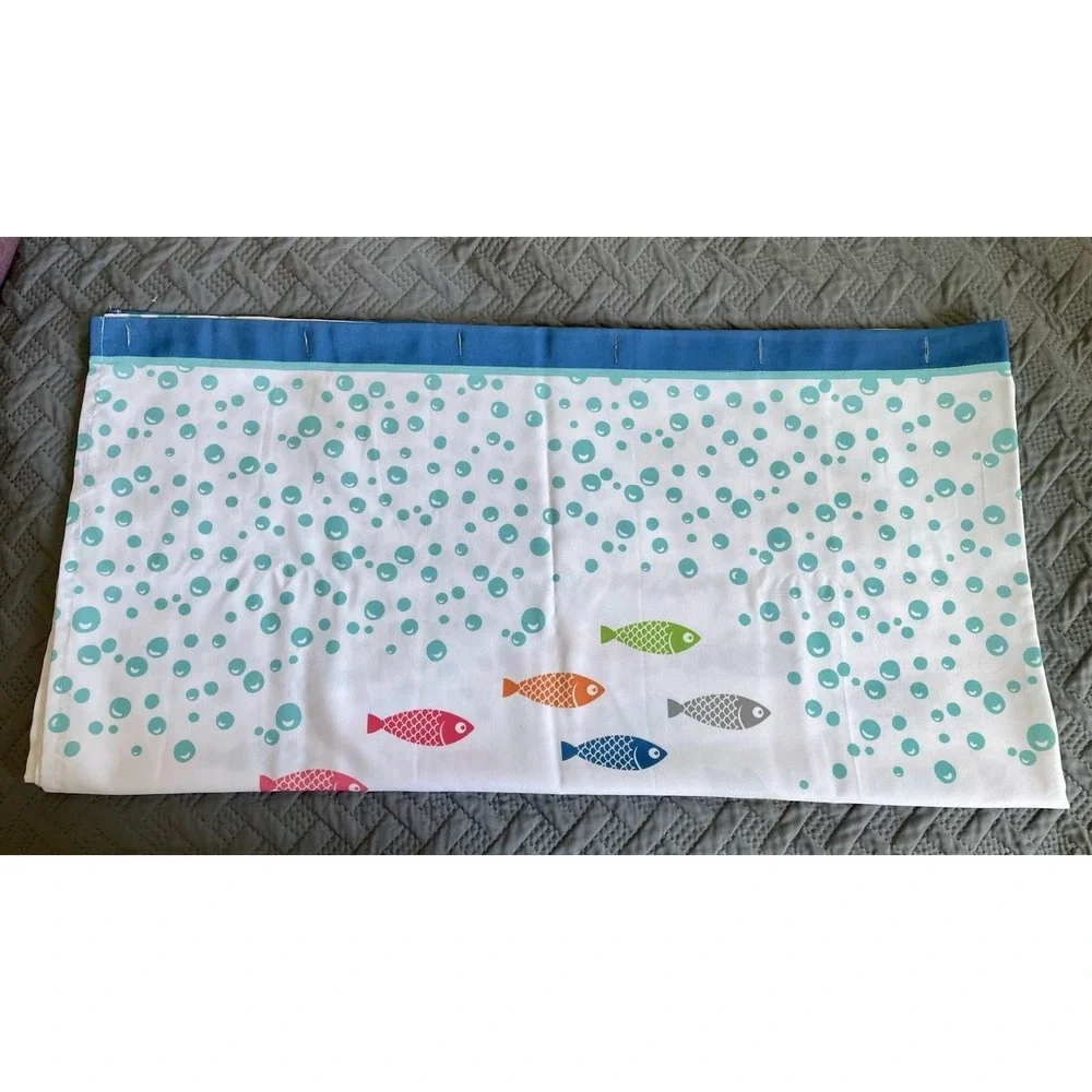 Circo by Target Kids Ocean Sea Life Shower Curtain Shark Whale Fish Dolphin FLAW